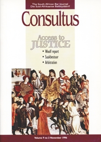 Cover: Consultus November 1996