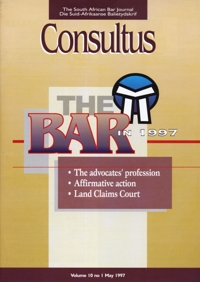 Cover: Consultus May 1997