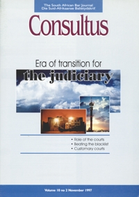 Cover: Consultus November 1997