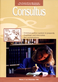 Cover: Consultus November 1998