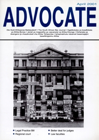 Cover: Advocate April 2001