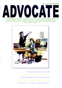 Cover: Advocate August 2001