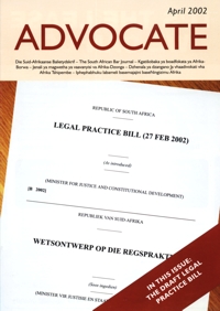 Cover: Advocate April 2002