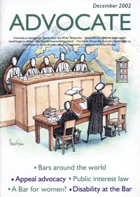 Cover: Advocate December 2002