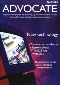 Cover: Advocate April 2003