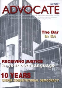 Cover: Advocate April 2004