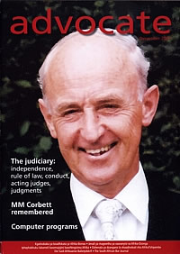 Cover: Advocate December 2007