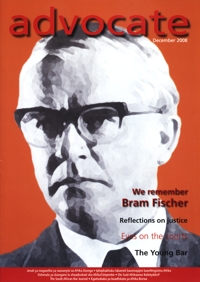 Cover: Advocate December 2008