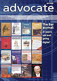 Cover: Advocate April 2009