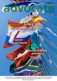 Cover: Advocate August 2010