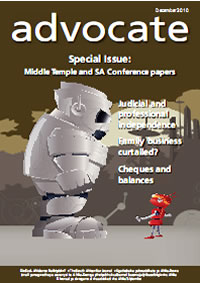 Cover: Advocate December 2010
