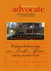 Cover: Advocate August 2014
