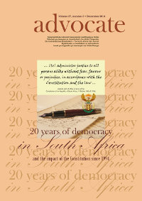 Cover: Advocate December 2014