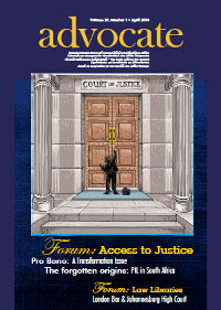 Cover: Advocate April 2016