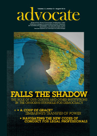 Cover: Advocate August 2018