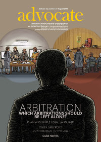 Cover: Advocate August 2019